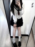 正版日本學(xué)校jk水手服制服白三本校服學(xué)院風(fēng)日系班服畢業(yè)演出校服 上衣+領(lǐng)結(jié)+裙子（45長）藏藍色 L 曬單實拍圖