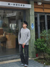 GXG男裝 雙色華夫格提花毛衫小標針織衫男士打底衫 秋冬新品 灰色 2XL 曬單實(shí)拍圖