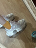 FILA FUSION 斐樂女鞋新款硬糖厚底休閑老爹鞋貓爪掛件運(yùn)動(dòng)鞋女 奶白/薄霧灰-GC 38 曬單實(shí)拍圖
