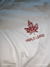 清倉撿漏尾單大牌剪標專(zhuān)柜100%純色字母白色短袖T恤男女 【新疆棉】白色楓葉 2XL （135-150斤） 曬單實(shí)拍圖