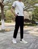 XJSGS官方國(guó)際正品牌奢侈男士高端休閑褲秋季直筒寬松彈力商務(wù)九分褲子 CY95高檔棕色九分【現(xiàn)貨速達(dá)】 32 【腰圍：二尺五】 曬單實(shí)拍圖