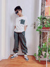 G.DUCKKIDS小黃鴨男童夏季褲子2025新款夏裝兒童純棉寬松薄款長褲大童防蚊褲 格子-純棉夏涼薄款透氣 160 (建議145-155cm 9-10周歲） 曬單實拍圖