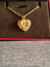 中鑫珠寶黃金吊墜女999.9足金項鏈墜桃心金墜子大款送女友女神節節日禮物 5.27g 曬單實(shí)拍圖