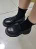 尤克達蒂（yookdd） 樂(lè )福鞋女百搭jk英倫風(fēng)春夏單鞋2025新款復古配裙子厚底小皮鞋女 樂(lè )福鞋啞光黑 38 曬單實(shí)拍圖