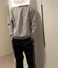 adidas情侶款休閑加絨圓領(lǐng)長袖衛(wèi)衣套頭衫男女阿迪達(dá)斯官方輕運(yùn)動(dòng) 中麻灰 M 曬單實(shí)拍圖