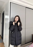 雅鹿羽絨服女中長款2025冬季新款時(shí)尚韓版連帽女士加厚保暖寬松外套 黑色 M (160) 曬單實(shí)拍圖