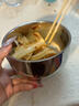 GEEGO大號飯碗316不銹鋼碗兒童吃飯碗加高雙層防燙輔食碗幼兒園餐碗具 316不銹鋼圓方碗2個(加高加厚) 曬單實拍圖