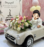康帥愛(ài)貝美兒童電動(dòng)車(chē)復古奔馳老爺車(chē)男女孩可駕駛四輪汽車(chē)帶遙控寶寶玩具車(chē) 白色+四驅+皮座+發(fā)泡軟輪+12V7A電瓶 曬單實(shí)拍圖