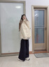 波司登25新款羽絨服女短款寬松休閑通勤連帽冬季舒適保暖外套B250245202 暖絨米7C28 S 160/84A 體重約100-110斤 曬單實(shí)拍圖