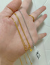 周六福（ZLF）  18k金項鏈女玫瑰金彩金項鏈O字素鏈女生 白-41+5cm（0.8-1g） 素鏈 曬單實(shí)拍圖