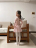 舞東方（E．Dance）兒童舞蹈服女童長(cháng)袖練功服幼兒園芭蕾舞形體服女孩中國舞跳舞紗裙 藕粉色【長(cháng)袖】 120 (建議110-120cm 33-38斤) 曬單實(shí)拍圖