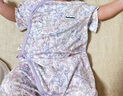 DOMIAMIA嬰兒連體衣新生兒衣服0-3個(gè)月夏天薄款空調服寶寶哈衣護肚爬服 蔓花密語(yǔ) 【短袖】 73cm （建議6-12月身高66-75cm） 曬單實(shí)拍圖