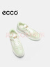 愛(ài)步（ECCO）平底鞋女 倪妮同款牛皮板鞋系帶休閑運動(dòng)鞋 街頭272803 白色/抹茶綠/水泥灰27280361198 36 曬單實(shí)拍圖