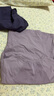 百思絨專業(yè)跑步運(yùn)動(dòng)套裝女防走光夏季透氣瑜伽服粉紫上衣+紫短褲 M 曬單實(shí)拍圖