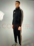 阿迪達(dá)斯 （adidas）運(yùn)動(dòng)套裝男2025秋季跑步運(yùn)動(dòng)套裝防風(fēng)夾克收腿褲兩件套 黑/黑 XL 曬單實(shí)拍圖