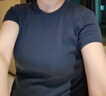 優(yōu)衣庫女裝圓領(lǐng)短T恤/短袖483455 69 藏青色 L /160/88A 曬單實(shí)拍圖