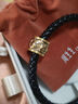 周生生七夕禮物黃金轉(zhuǎn)運(yùn)珠XL酷黑鎖子紋足金串珠93841C定價(jià)不含繩 曬單實(shí)拍圖