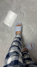 樸西男士夏季不臭腳抗菌拖鞋室內浴室洗澡防滑居家情侶涼拖女 灰色 曬單實(shí)拍圖