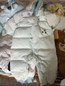 巴拉巴拉嬰兒羽絨服連體衣2025冬裝新款寶寶男童女童哈衣爬服加厚保暖萌趣 綠色恐龍-白鴨絨 90 cm-充絨量93g 曬單實(shí)拍圖