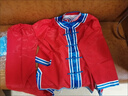 潤微戲曲服裝女罪衣京劇蘇三起解服裝青衣蘇三戲服蘇三服裝戲劇衣服紅色均碼 上衣+褲子送方巾 曬單實(shí)拍圖