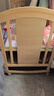 ANGI BABY嬰兒床實(shí)木無(wú)漆寶寶床拼接大床多功能新生兒bb搖搖床可移動(dòng)兒童床 床+棕墊+皇冠五件套藍色經(jīng)典熊 曬單實(shí)拍圖