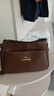 （大號）2025新款時(shí)尚真皮質(zhì)感媽媽包女士單肩斜挎包女士斜挎包 棕色 曬單實(shí)拍圖