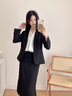 匆蒙時(shí)尚西裝領(lǐng)女士西裝外套免燙垂感商務(wù)正裝面試求職氣質(zhì)修身小西裝 曬單實(shí)拍圖