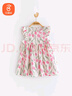 貝瑞加（Babyprints）女童連衣裙夏季純棉背心裙可愛(ài)公主裙女寶寶周歲生日禮服郁金香90 曬單實(shí)拍圖