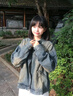 哈魯?shù)厦朗綇?fù)古水洗牛仔外套女2025秋季新款寬松韓系高級(jí)感夾克上衣外搭 做舊藍(lán) L （100-120斤） 曬單實(shí)拍圖