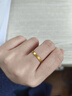 亞一黃金戒指碎碎冰冰金女款固口足金純金戒指七夕情人節禮物送女友 曬單實(shí)拍圖
