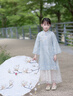 旗鉑旗袍女童春秋2025新款兒童國(guó)風(fēng)新中式漢服女孩古風(fēng)古裝唐裝秋 月綺羅長(zhǎng)袖藍(lán) 不含配飾 120 曬單實(shí)拍圖