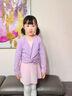 舞東方兒童舞蹈服女童練功服秋冬季加絨外套中國舞外搭上衣長(cháng)袖披肩坎肩 淺紫色【加絨款】 130 (身高120-130厘米) 曬單實(shí)拍圖