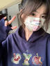 燦圖藏青色重磅印花連帽衛(wèi)衣女春秋季寬松運動帽衫美式潮流上衣服外套 藏青色【常規(guī)款】 L 曬單實拍圖