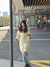 鴨鴨羽絨服女中長(cháng)款2025年冬季新款時(shí)尚休閑加厚連帽韓版撞色百搭外套 咖啡色 M (建議100-120斤) 曬單實(shí)拍圖