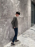 EMPORIO ARMANI/阿瑪尼官方旗艦新款男士純棉復古做舊低腰修身牛仔褲秋季 【低腰修身微彈紐扣門(mén)襟】深藍色 28  (推薦：110-120斤) 曬單實(shí)拍圖