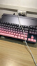 惠普（HP）GK200機械鍵盤(pán)有線(xiàn)辦公游戲鍵盤(pán) 20種背光燈效 87鍵電競鍵盤(pán)鼠標套裝電腦外設鍵鼠 側刻黑莓粉【青軸】白光 曬單實(shí)拍圖