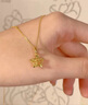 中國黃金（CHINA GOLD）黃金項鏈女士999足金鏤空星星吊墜七夕情人節禮物送女友老婆 【京速達】吊墜約0.7g*圓扣*配銀鏈 曬單實(shí)拍圖