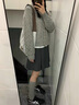 歌詩(shī)慧灰色開(kāi)衫針織衫外套女2025秋冬新款女裝小個(gè)子外搭毛衣慵懶上衣 灰色麻花針織開(kāi)衫 均碼 【80-120斤】 曬單實(shí)拍圖