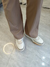愛步（ECCO）休閑鞋女鞋 2025流行百搭球鞋平底板鞋 街頭球鞋272813 巖石灰/白色/灰白色/石灰色 37 曬單實(shí)拍圖