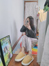 樸西冬季簡(jiǎn)約2025新款女士厚底棉拖鞋居家保暖室內防滑增高情侶棉拖男 落日黃 36-37 （卡碼建議拍大一碼） 曬單實(shí)拍圖