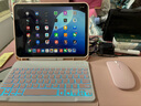 CANHOOGD iPad11/10藍牙鍵盤(pán)保護套25款A16帶筆槽平板殼鍵盤(pán)鼠標套裝 iPad11/10代通用「七彩背光」嬰兒粉 曬單實(shí)拍圖
