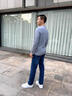 新百倫高端牛仔褲男士2025春秋新款寬松直筒秋冬季加絨加厚加大碼長褲子 6211淺藍 常規(guī) 33 曬單實拍圖
