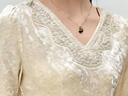 尚都比拉優(yōu)雅絲絨連衣裙女冬季V領(lǐng)立體收腰顯瘦A字裙減齡長(cháng)袖氣質(zhì)中長(cháng)裙 曬單實(shí)拍圖