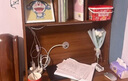 未時(shí)書桌書架一體桌學(xué)生家用學(xué)習(xí)寫字桌臥室辦公電腦桌小戶型靠墻窄桌 【實(shí)木生態(tài)板】胡桃色70CM+牛角椅 自行組裝（送材料包） 曬單實(shí)拍圖