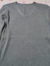 斐特瑪V領(lǐng)針織打底衫女修身內搭保暖毛衣配大衣氣質(zhì)春秋冬羊毛衫質(zhì)感女 深灰色 M 曬單實(shí)拍圖