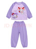 G.duck童裝女童睡衣春秋季純棉兒童家居服套裝中小童卡通印花寶寶兩件套 紫色 90 建議80-90cm1歲半-2歲 曬單實(shí)拍圖