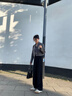 FitonTon西裝褲女2025秋冬黑色窄版顯瘦感垂感休閑直筒闊腿褲子女 曬單實(shí)拍圖