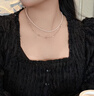 AJIDOU阿吉豆項鏈優(yōu)雅百搭仿珍珠蝴蝶疊戴生日禮物女送女友老婆首飾飾品 曬單實(shí)拍圖