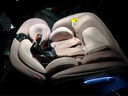 兩只兔子求知2pro智能通風(fēng)車(chē)載嬰兒童安全座椅0-4-12歲寶寶汽車(chē)用 冰莓粉 曬單實(shí)拍圖