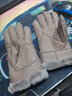 饃彭羊毛手套純羊皮毛一體男女零下40度防寒電車(chē)摩托車(chē)騎行防寒保暖 駝色 男款 曬單實(shí)拍圖
